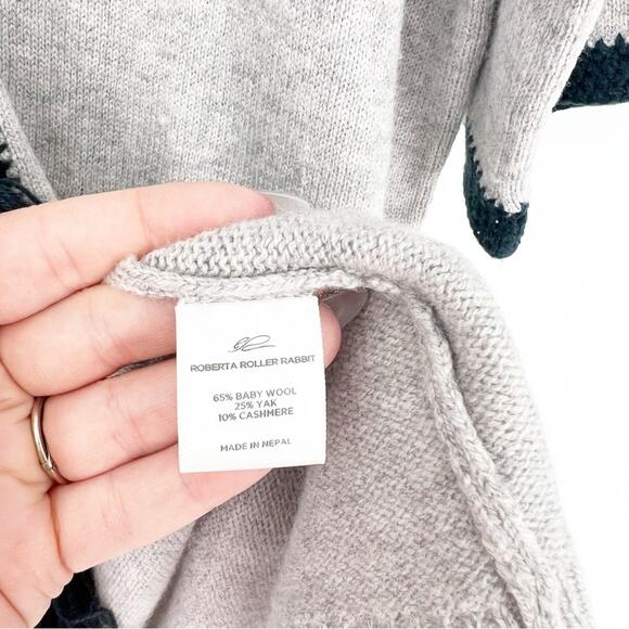 Roberta Roller Rabbit Tassel Wool Blend Cardigan OS Grey - Picture 7 of 7